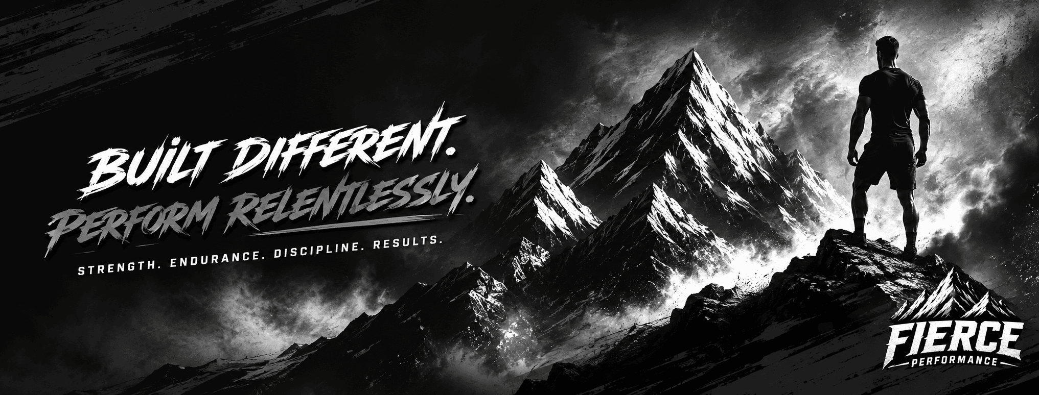 Fierce Performance mountain brand artwork